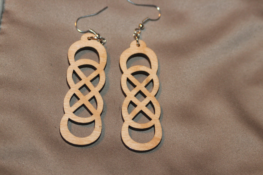 Wooden Infinity Circle earings